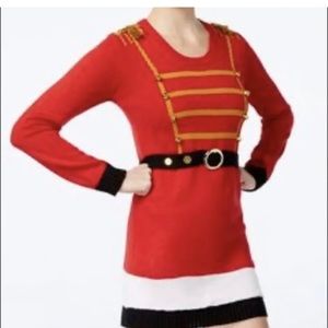 Planet Gold Christmas Christmas Sweater Dress. Ugly Sweater Nutcracker